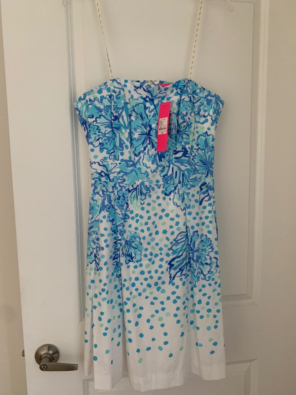 Strapless Lilly P dress, nwt, blue, green